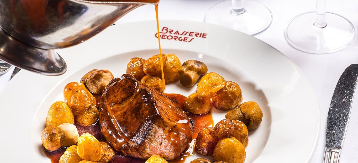 Dressage des menus groupes à la Brasserie Georges